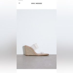 Zara Wedges - espadrille/clear strap style